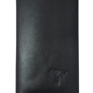 Premium Soft Leather Long Wallet- Black